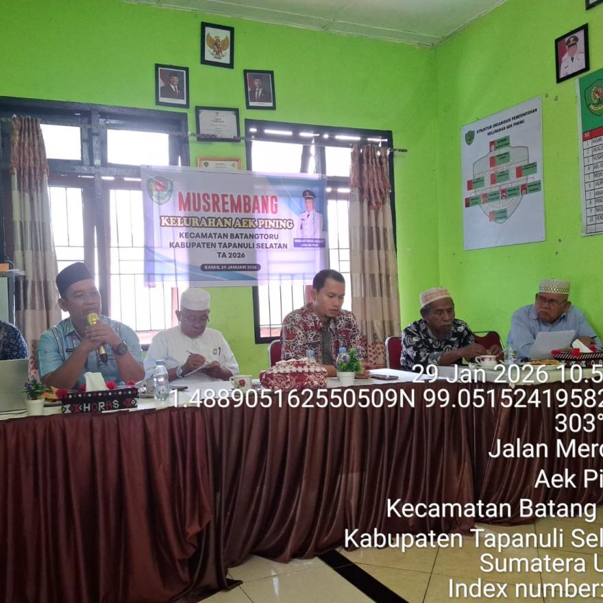 Musrembang Kelurahan Aek Pining untuk Tahun 2027 untuk perencanaan yang terukur dan aspiratif.