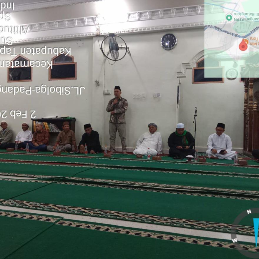 Lurah Aek Pining berhadir di acara Israq Mijrad 1447 H sekaligus Penyambutan Bulan Suci Ramadhan.